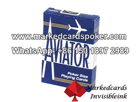 Aviator Blue Jumbo Index Barcode Marked Poker Cards