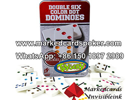 Weißer markierter Domino für Spielkarten-Scanner