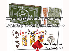 Tinta invisible lado del borde marcado cartas en juegos de poquer