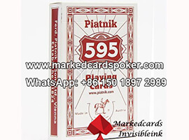 Lentes de contacto marcados tarjetas de Piatnik 595 poker
