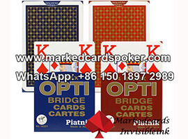 Piatnik OPTI Bridge tamanho 4 índice baradas de poker marcadas